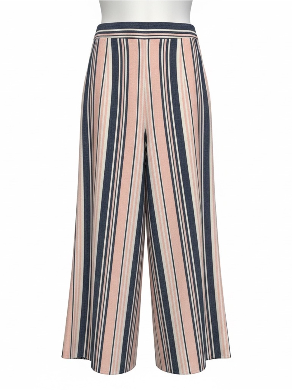 BeBop Striped Wide-Leg Pants in Blush and Navy